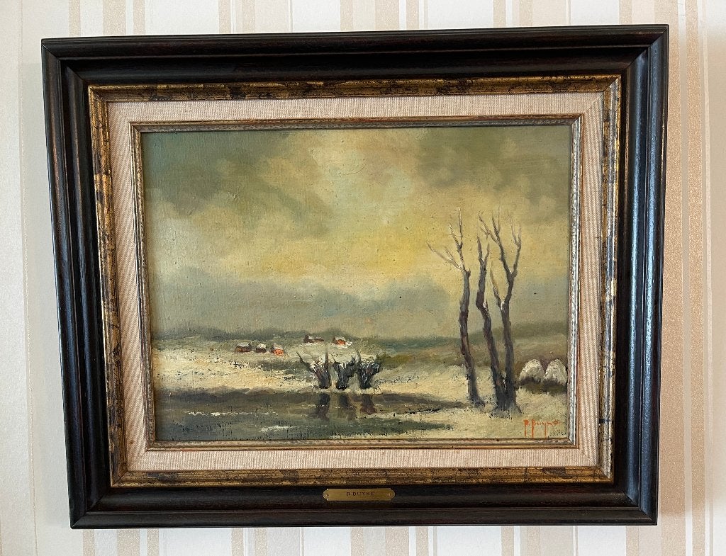 Roeselare: Winterlandschap, Raf Buyse (1926-2013), Enlèvement, Toile
