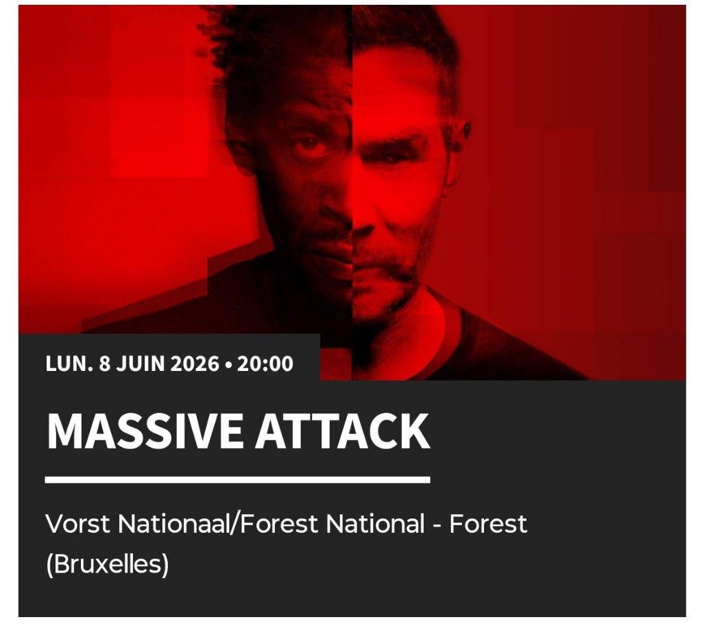 2 tickets Massive Attack 8 juin, Tickets & Billets, Concerts | Autre, Deux personnes, Juin