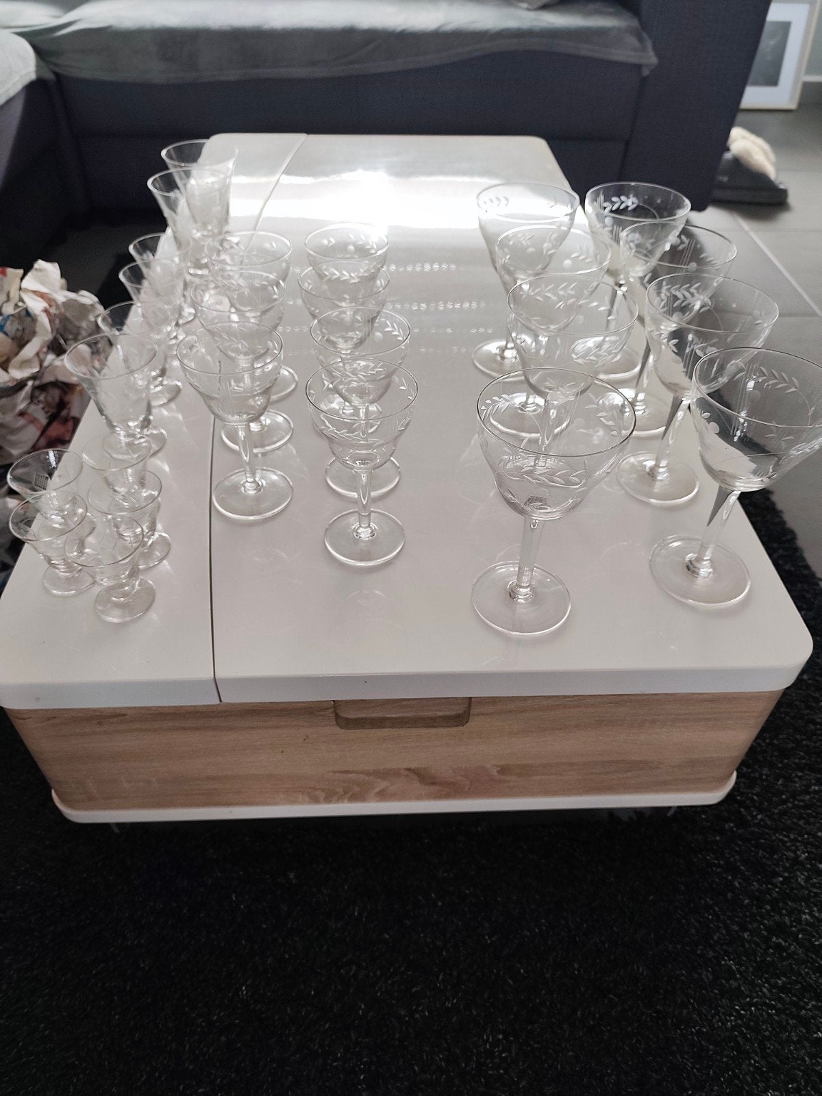 Vintage kristallen glazen, Antiek en Kunst, Ophalen