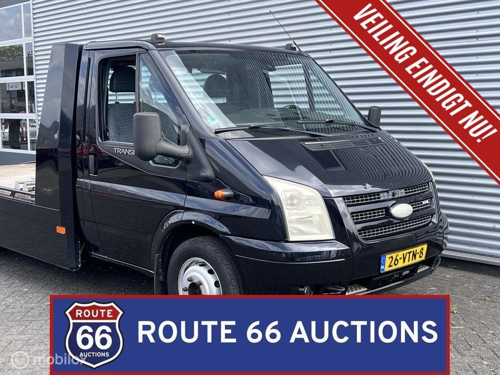 Ford Transit 350 Flatbed Truck | 2008 | Route 66 Auctions, Auto's, Gebruikt, Zwart, Bedrijf, Handgeschakeld