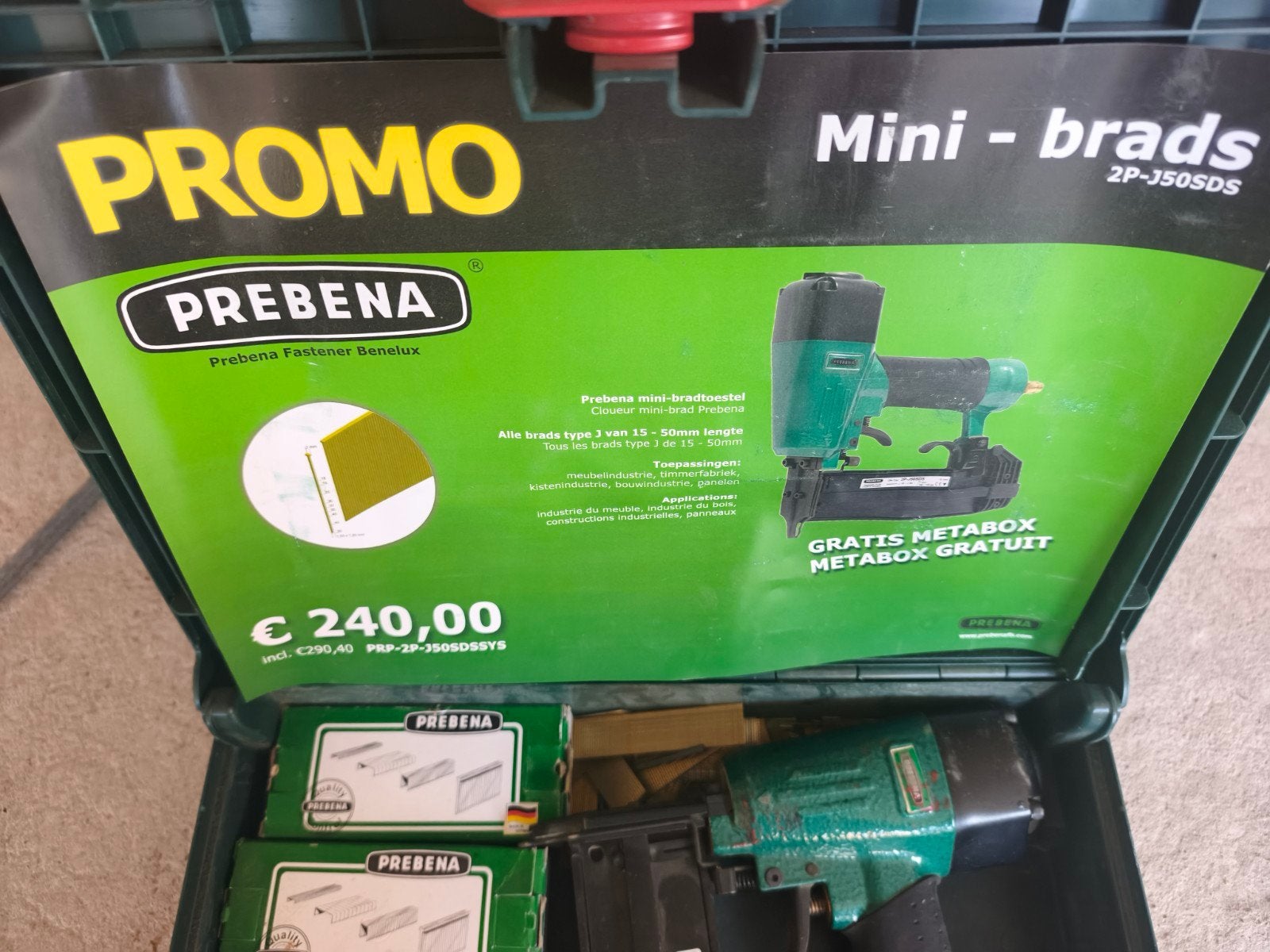 metabo nagelschieter PRP 2P, Ophalen