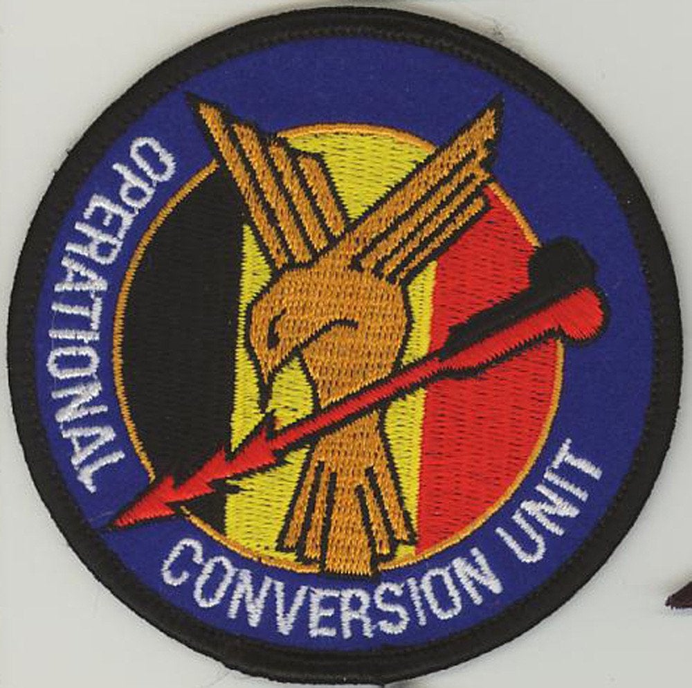 BAF luchtmacht patch OCU F-16BM Kleine Brogel v2, Collections, Envoi, Armée de l'air, Emblème ou Badge