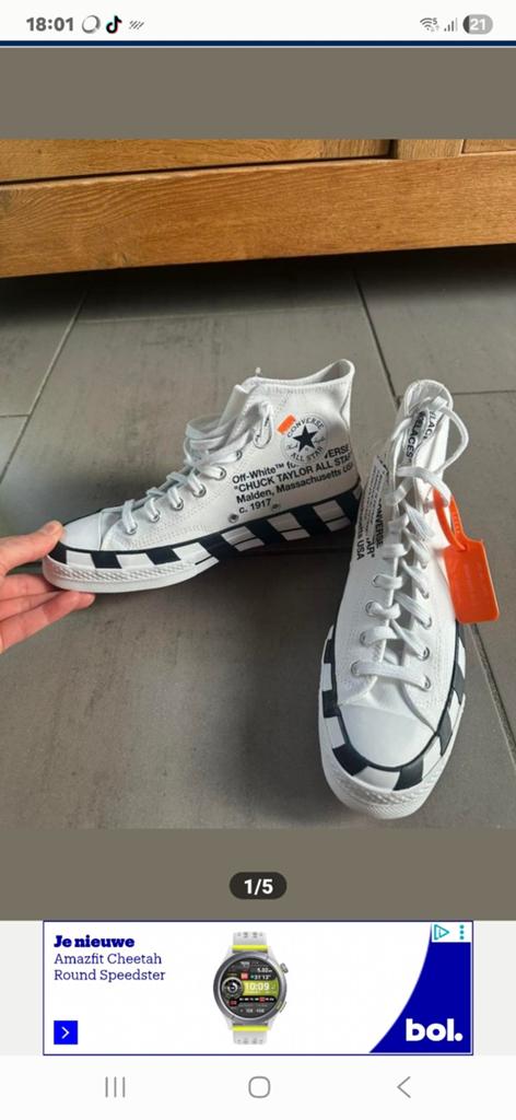 Off White Converse Chuck Taylor All Stars (41,5), Kleding | Heren, Schoenen, Ophalen, Wit, Nieuw, Sneakers