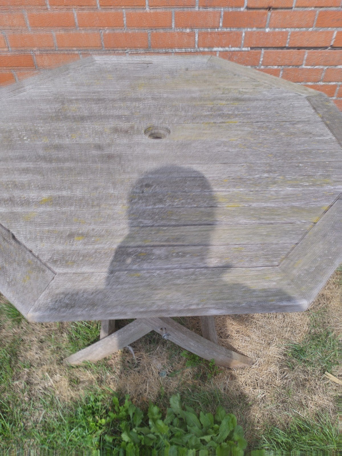 achthoekige tuintafel in teak, Tuin en Terras, Ophalen