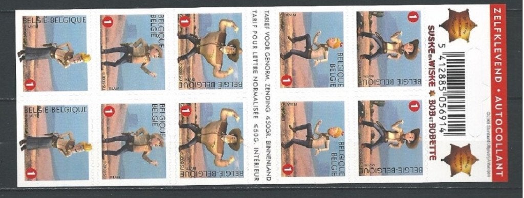 Année 2009 : carnet 101 ** : Bob et Bobette, Timbres & Monnaies, Enlèvement