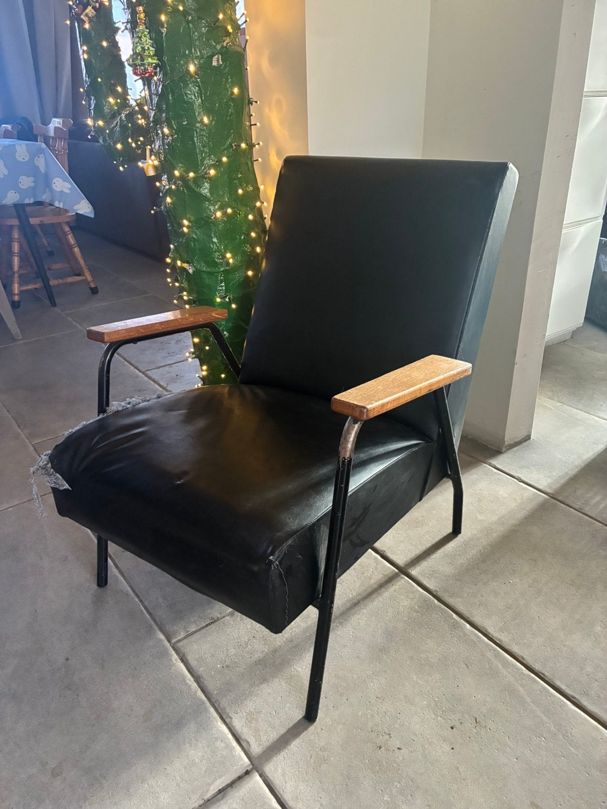 Vintage cocktail stoel, Ophalen, Gebruikt, Zwart, Eén