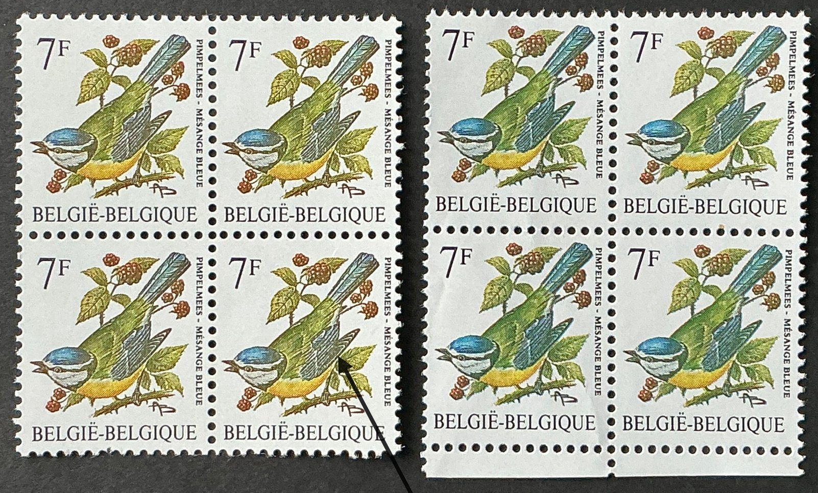 LOT A57. OBP: 2261-Cu. PIMPELMEES. MNH. **, Orginele gom, Ophalen of Verzenden, Postfris, Postfris