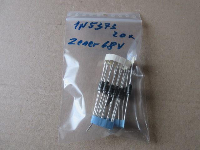 Pak van 20x 68v 5w 1N5373B zenerdiodes nieuw, Ophalen of Verzenden, Nieuw