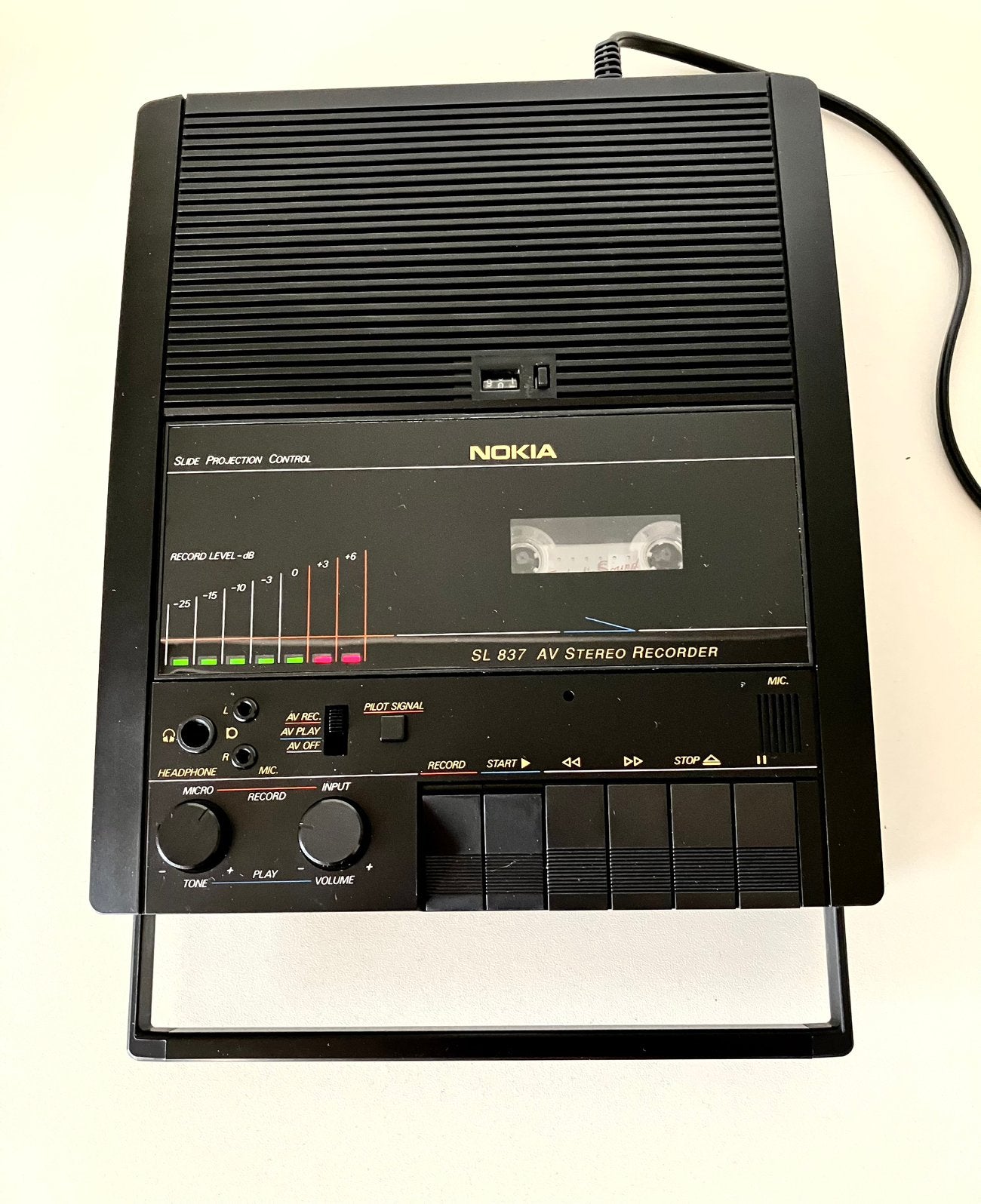 80’s NOKIA “MODEL SL 837” CASSETTERECORDER (Zie Beschr.), TV, Hi-fi & Vidéo, Decks cassettes, Simple, Autres marques, Commandes tactiles