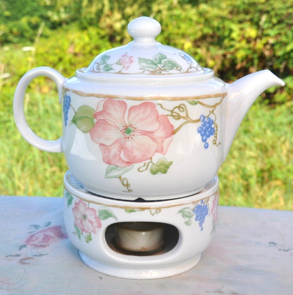 thèière avec son support garde chaud faience bavaria, Ophalen of Verzenden