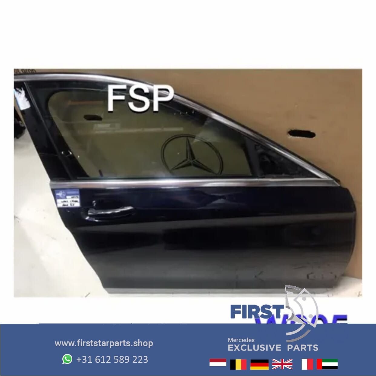 W205 S205 DEUR RECHTSVOOR PORTIER C Klasse BLAUW 2014-2020 C, Gebruikt, -, Deur, Ophalen of Verzenden