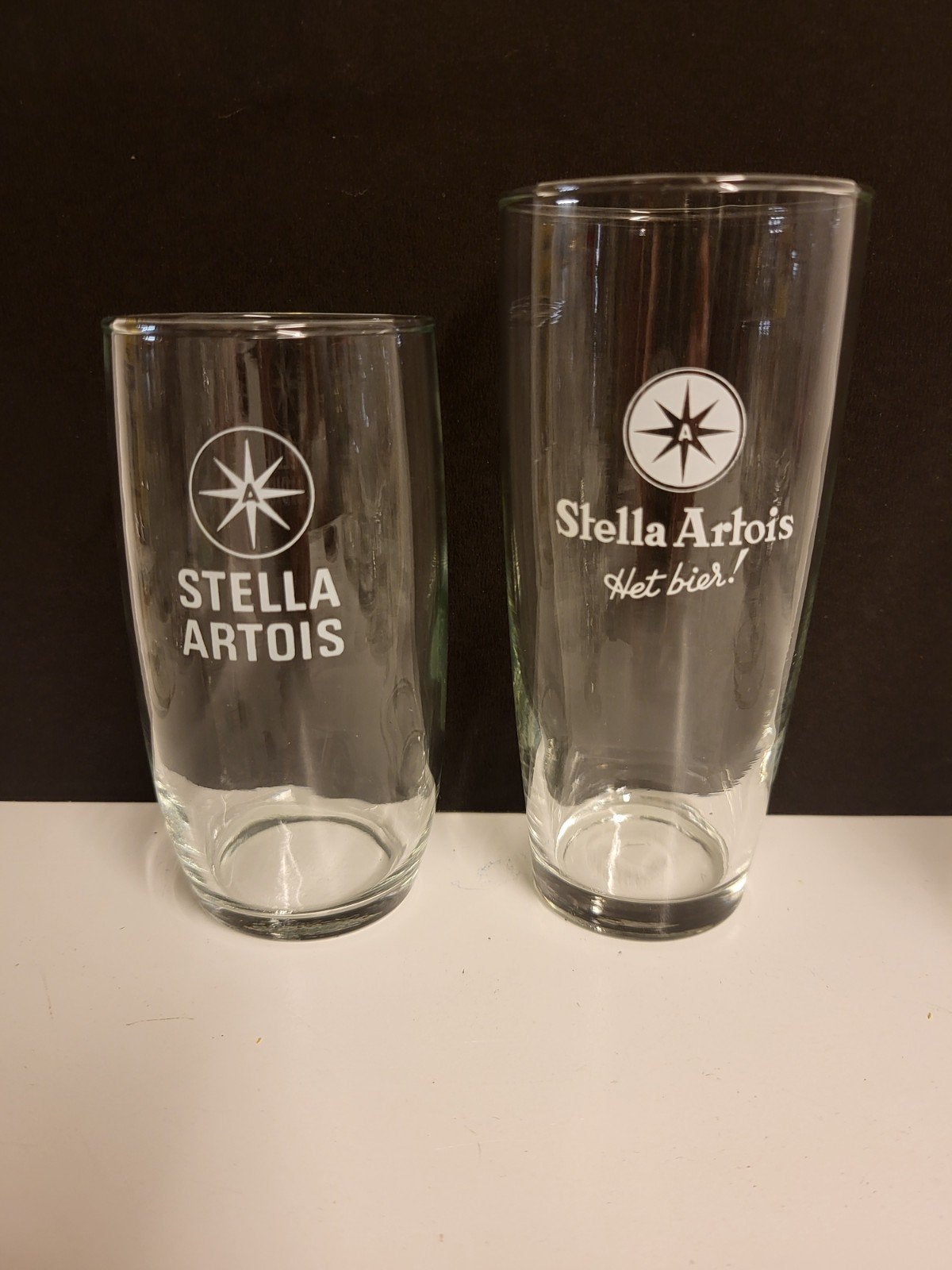 2 oude Stella Artois glazen, Verzamelen, Ophalen of Verzenden, Zo goed als nieuw, Glas of Glazen, Stella Artois