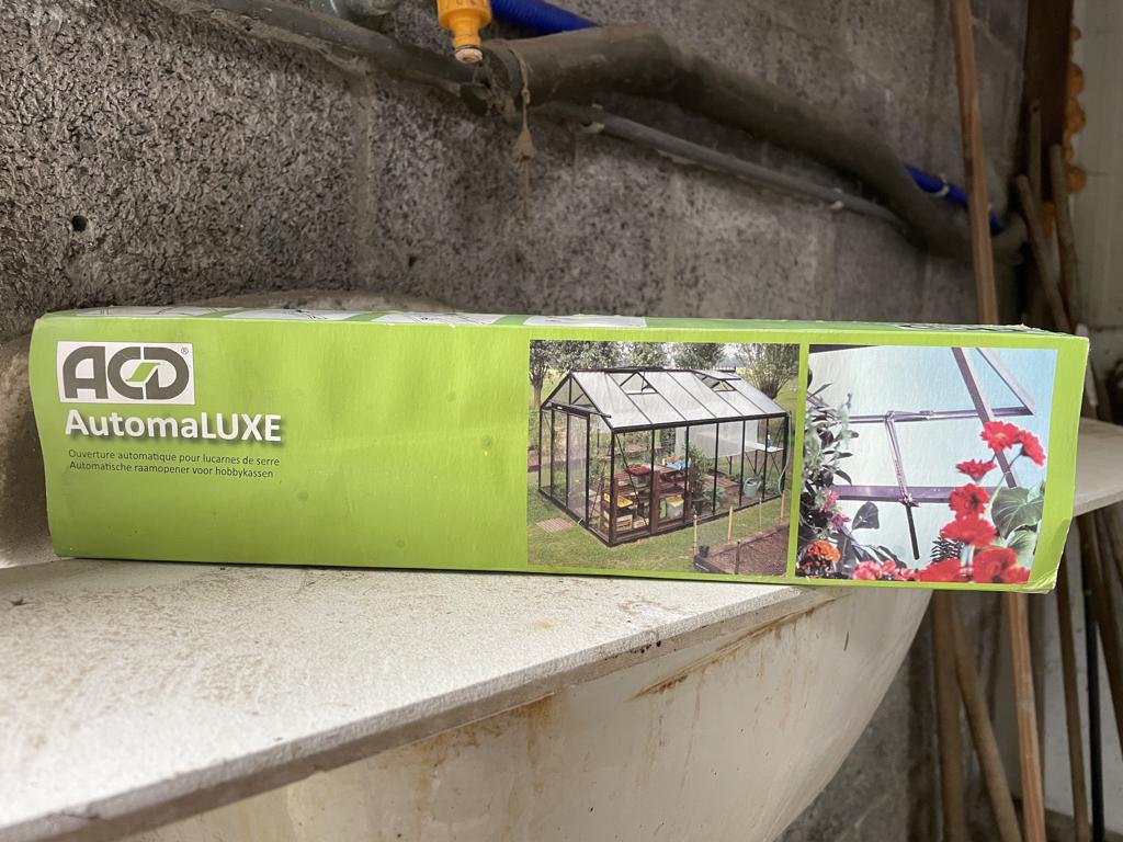 ACD automatische raamopener voor hobbykassen, Tuin en Terras, Kassen, Ophalen, Overige materialen, Aluminium, Kweekkas