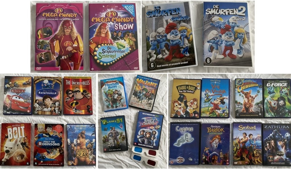 Groot Kinder & Familie DVD-pakket (22 st) - Disney, Pixar, Ophalen, Animatie, Nederlands, Overige soorten
