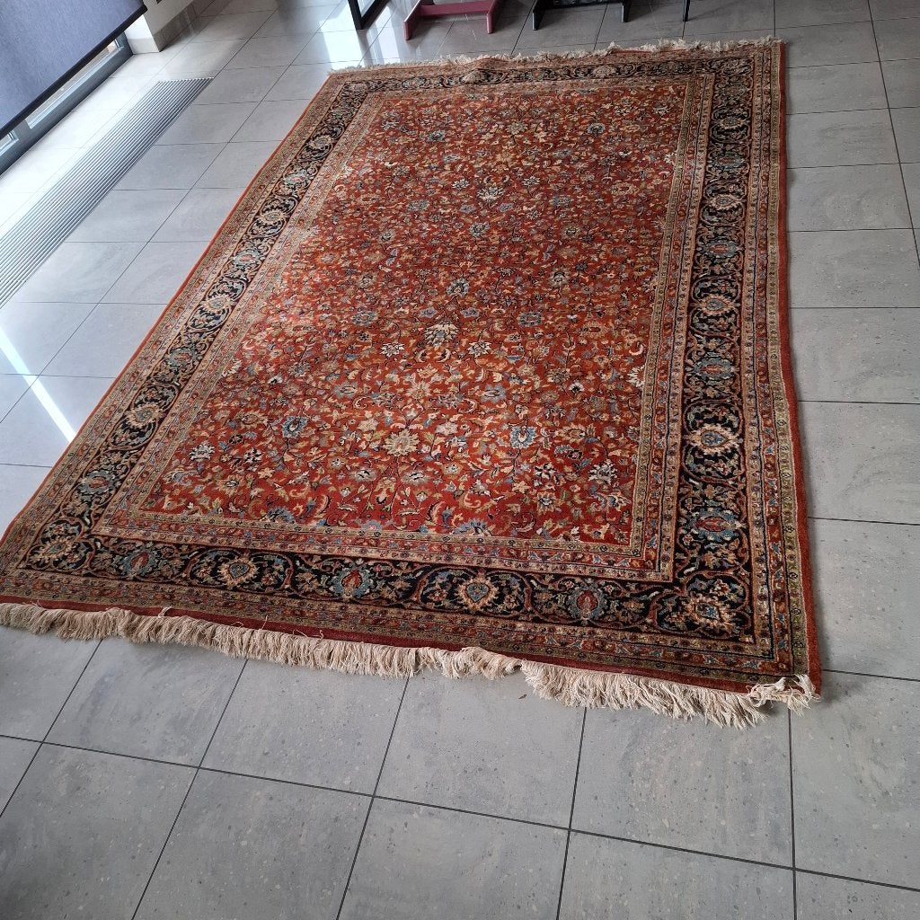 Indisch handgeweven tapijt 213 x 312, Antiek en Kunst, Ophalen