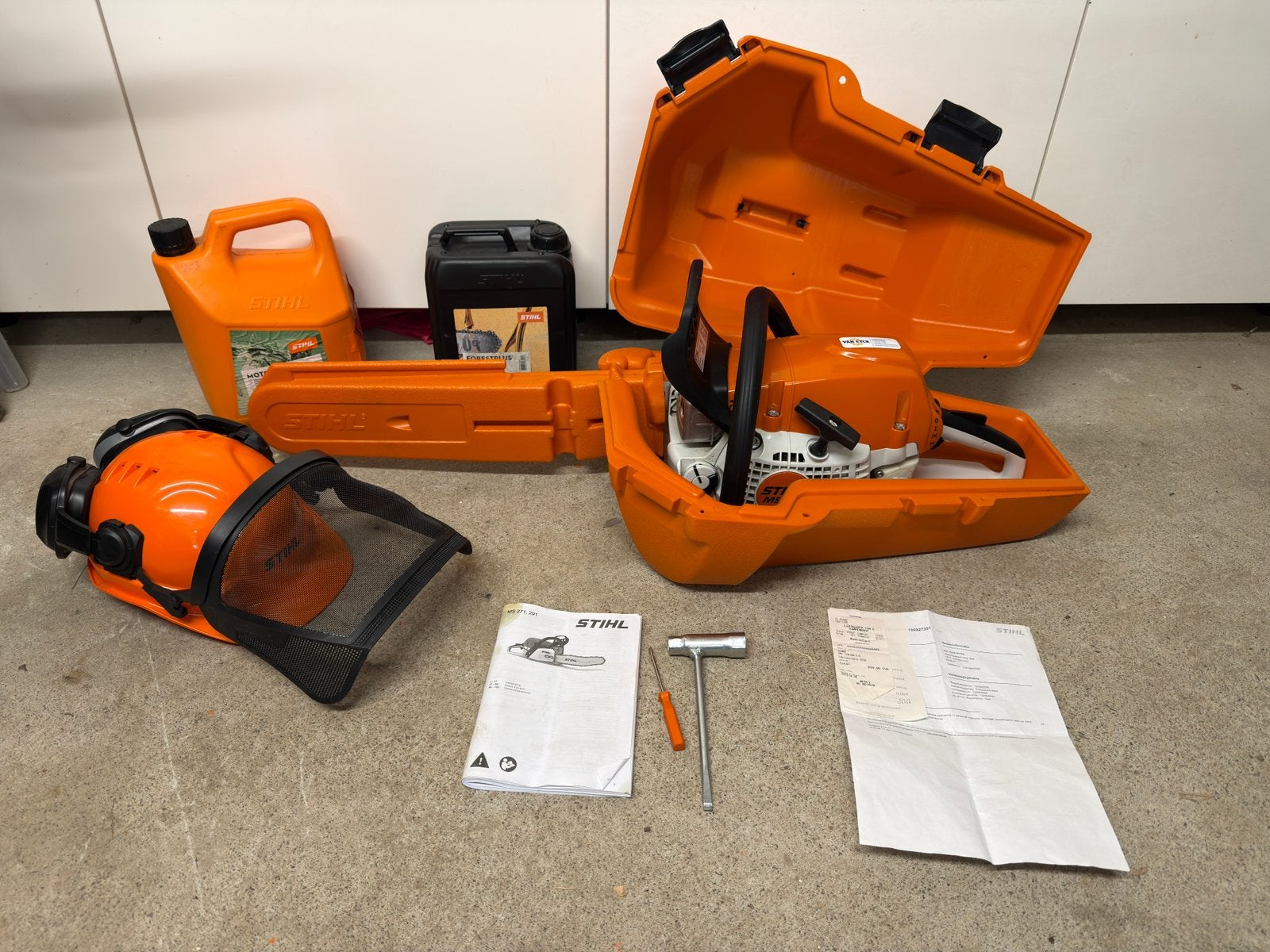 Tronçonneuse STIHL MS 271 pack complet + accessoires, Jardin & Terrasse, Enlèvement, Comme neuf