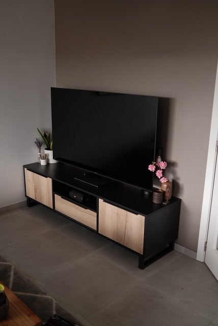 Tv meubel in goede staat (185cm breed), Ophalen, Gebruikt, 150 tot 200 cm, Minder dan 100 cm
