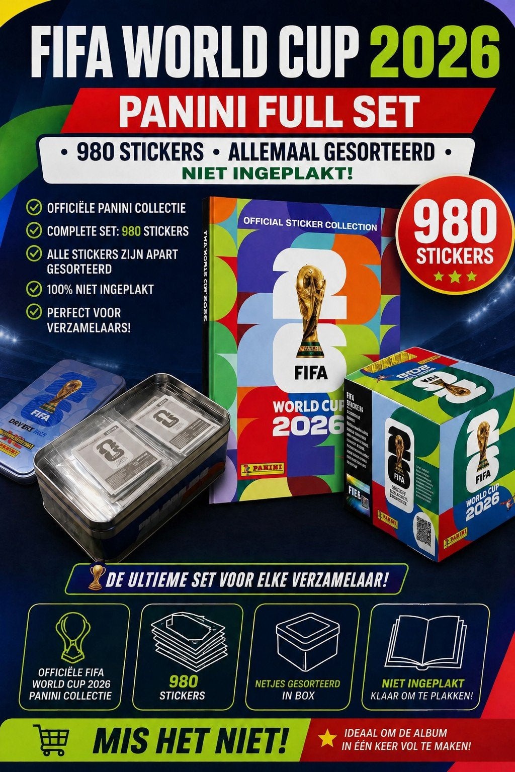 ensemble complet de panini wk 2026, Enlèvement ou Envoi