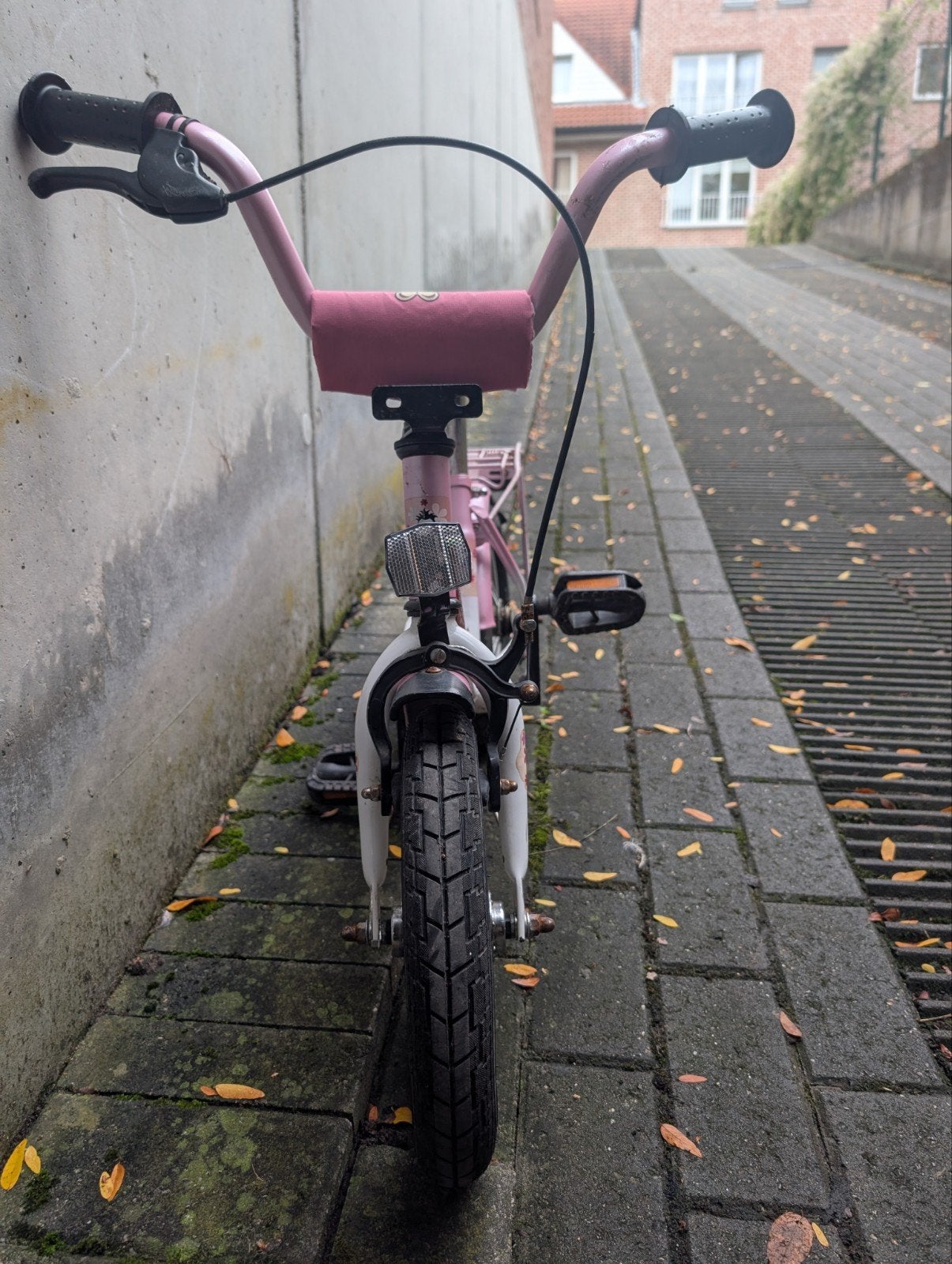 meisjesfietsje, Ophalen, Terugtraprem, Zijwieltjes, Gebruikt