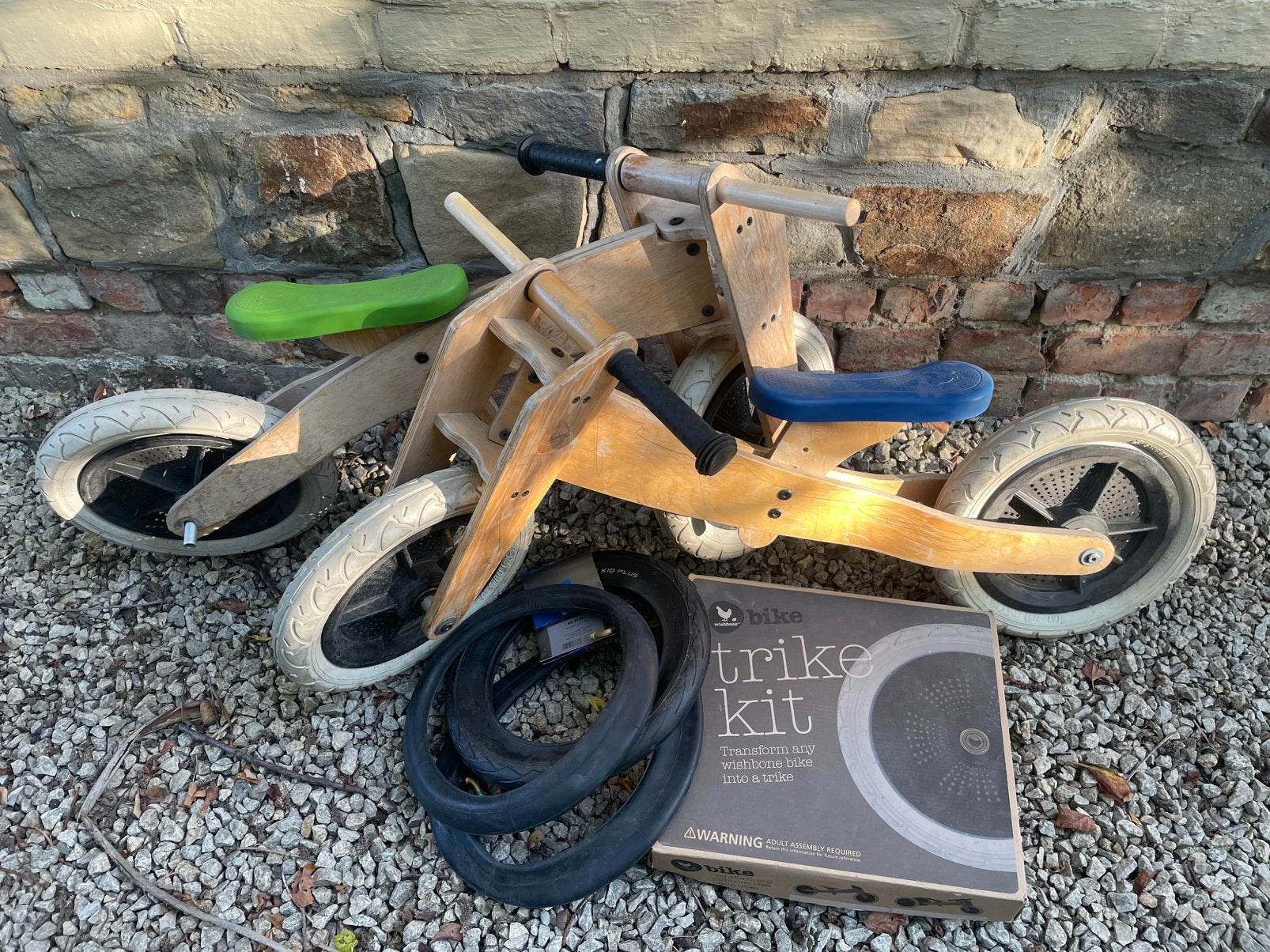 Wishbone fiets, Ophalen, Gebruikt