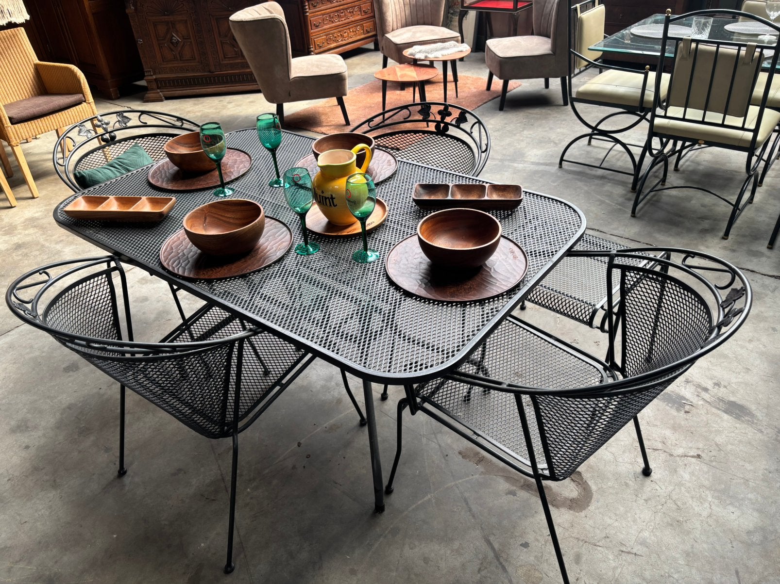 Tuintafel + Stoelen zeer mooie staat ! 140x100., Jardin & Terrasse, Ensembles de jardin, Enlèvement, Comme neuf, Salons de jardin