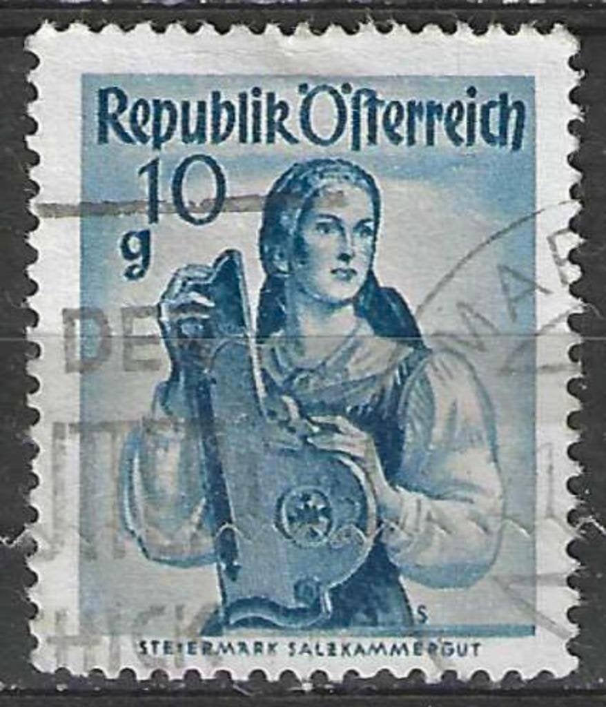 Oostenrijk 1948/1950 - Yvert 740 - Klederdrachten (ST), Verzenden, Gestempeld