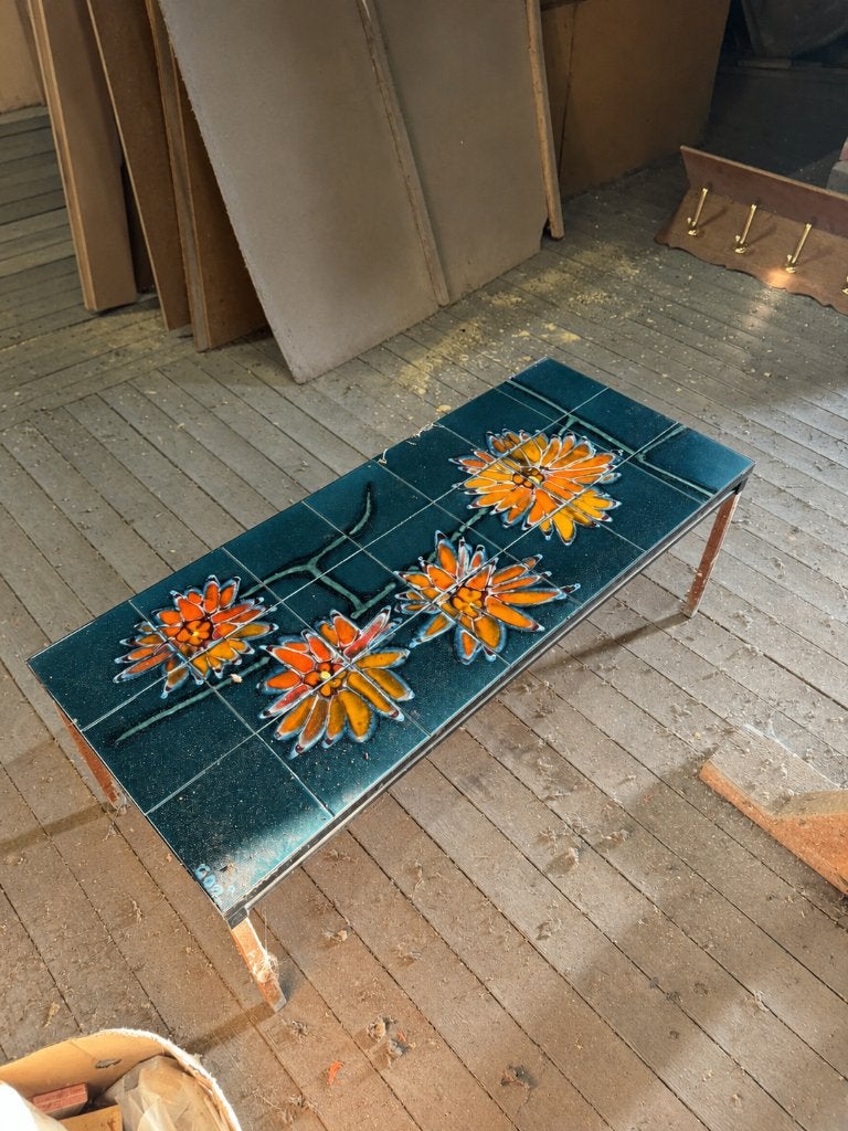 Table basse vintage en céramique des années 1960 et 1970, 100 à 150 cm, Vintage, Enlèvement, Utilisé
