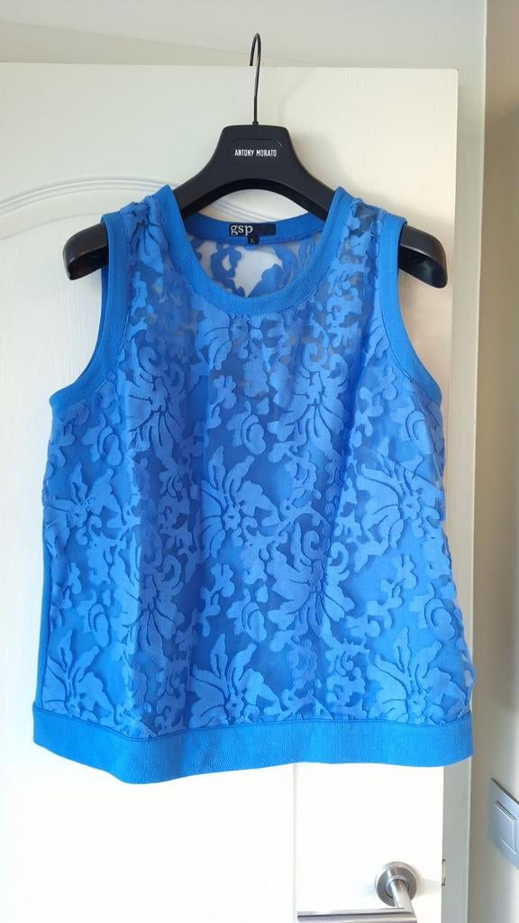 Zomers topje kant, Kleding | Dames, Gsp, Ophalen of Verzenden, Maat 42/44 (L), Blauw