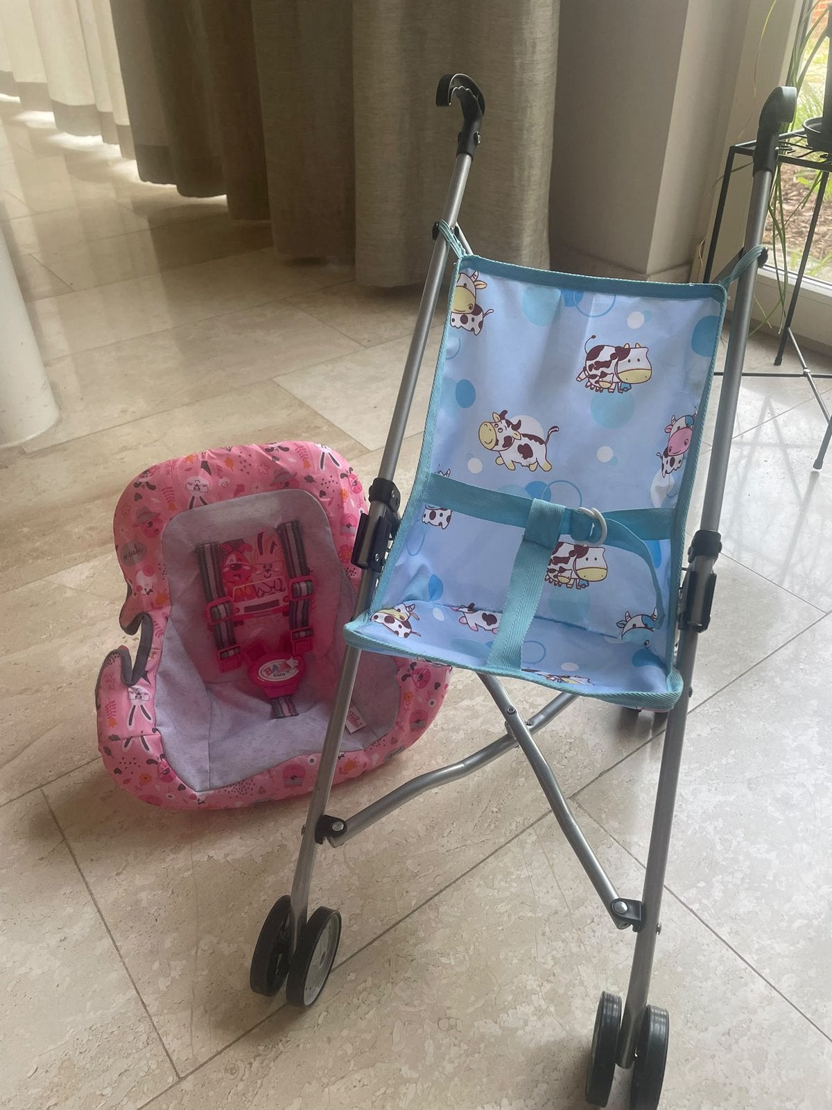 Poppenbuggy + poppenzitje – set, Ophalen, Gebruikt