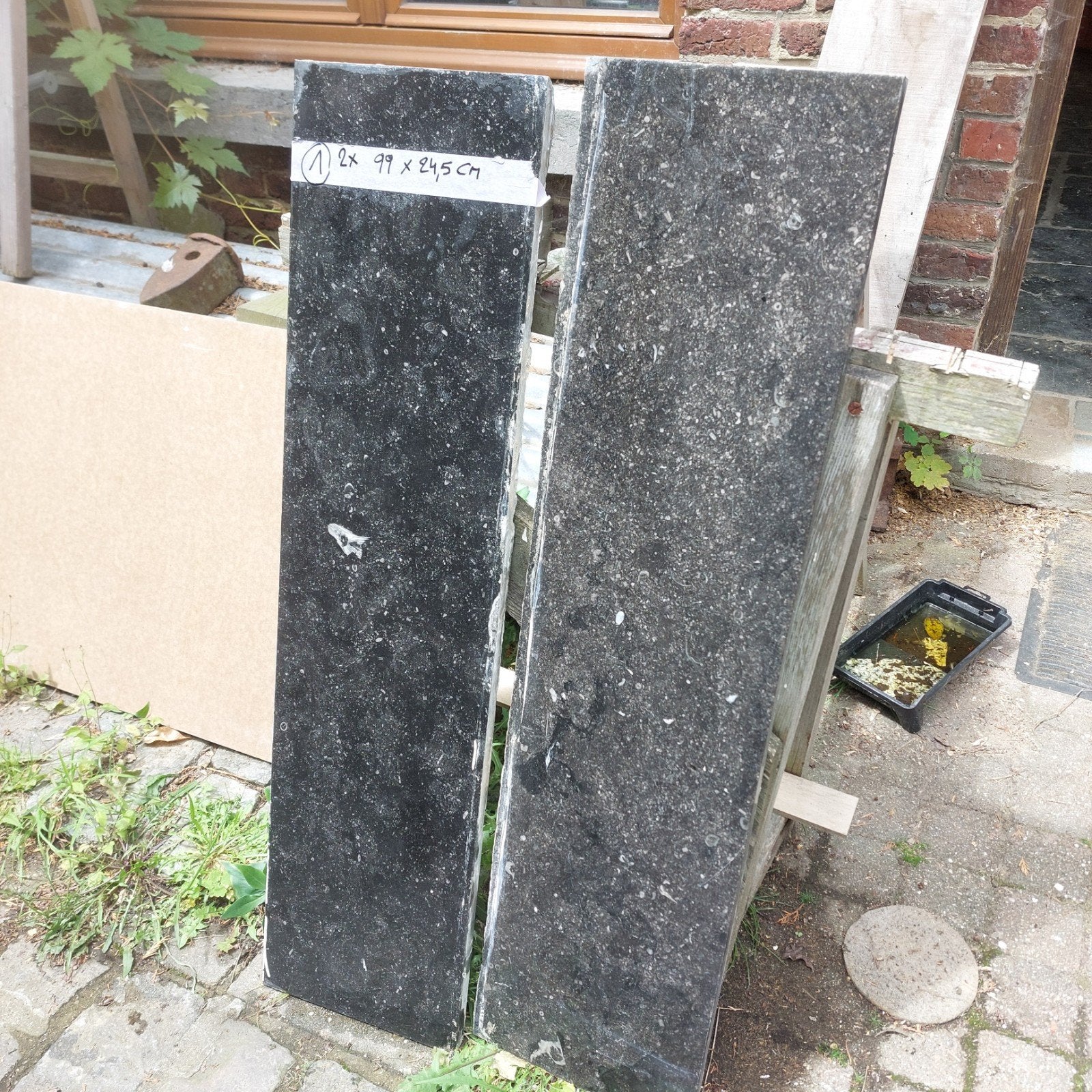 Pierre bleue 2x 99 x 24.5cm en 20mm, Enlèvement