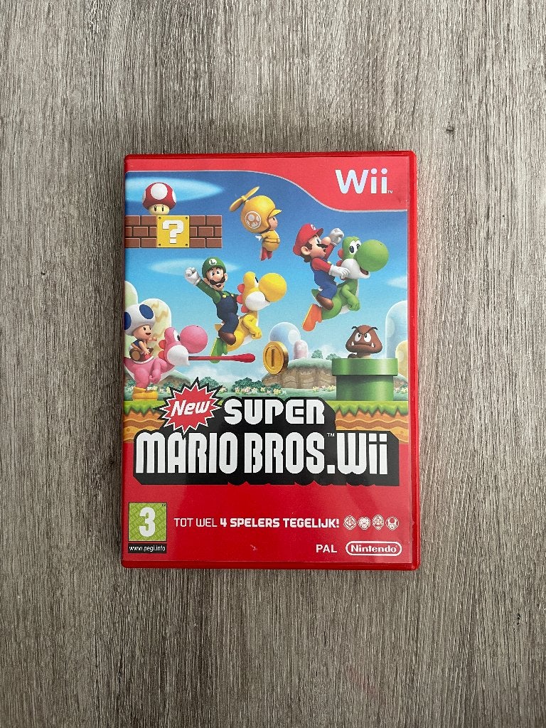 Nintendo WII spel New Super Mario Bros, 3 spelers of meer, Ophalen of Verzenden, Zo goed als nieuw, Avontuur en Actie