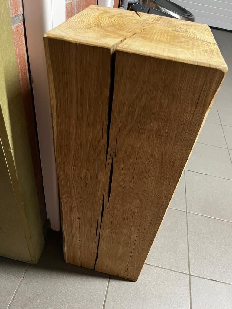 Massieve houten sokkel, Huis en Inrichting, Ophalen, Gebruikt