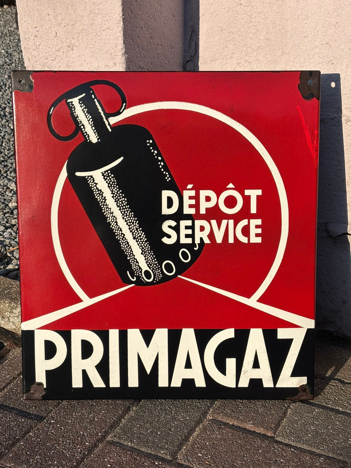 Primagaz emaille bord, Ophalen of Verzenden, Zo goed als nieuw