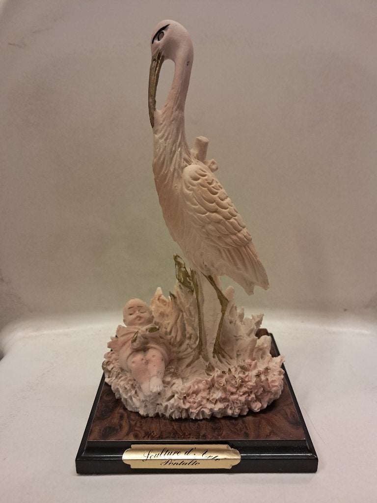 Italiaans Beeld – Sculture d'Arte Pontalto (Flamingo/Reiger), Ophalen, 20 - 50 cm, Beeld, Composieten