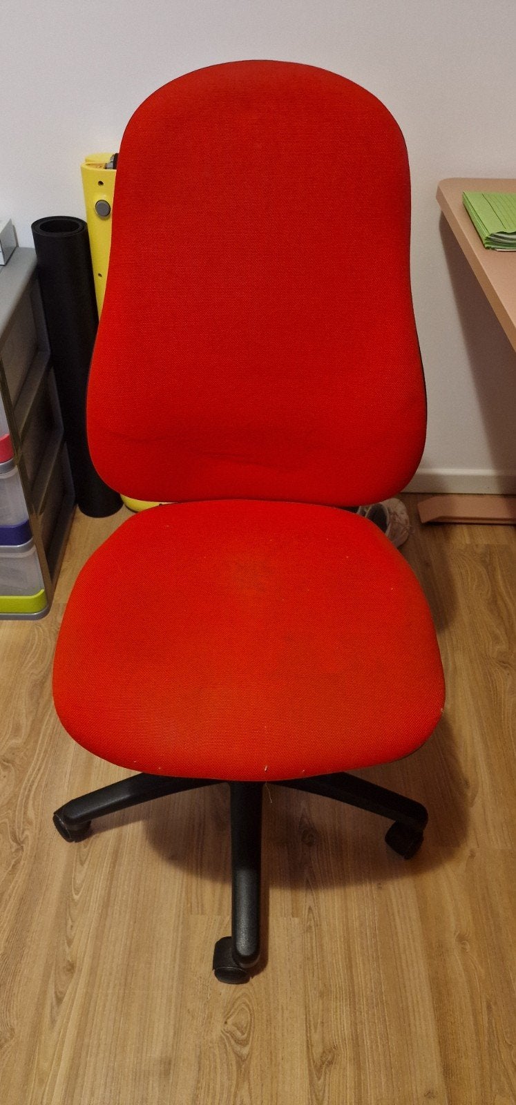 ​Rode Bureaustoel Topstar – Verstelbaar & Op Wielen, Maison & Meubles, Rouge, Enlèvement, Utilisé, Chaise de bureau
