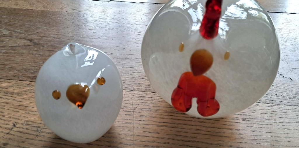 Paire de figurines Villeroy & Boch en verre soufflé, Enlèvement, Utilisé, Animal