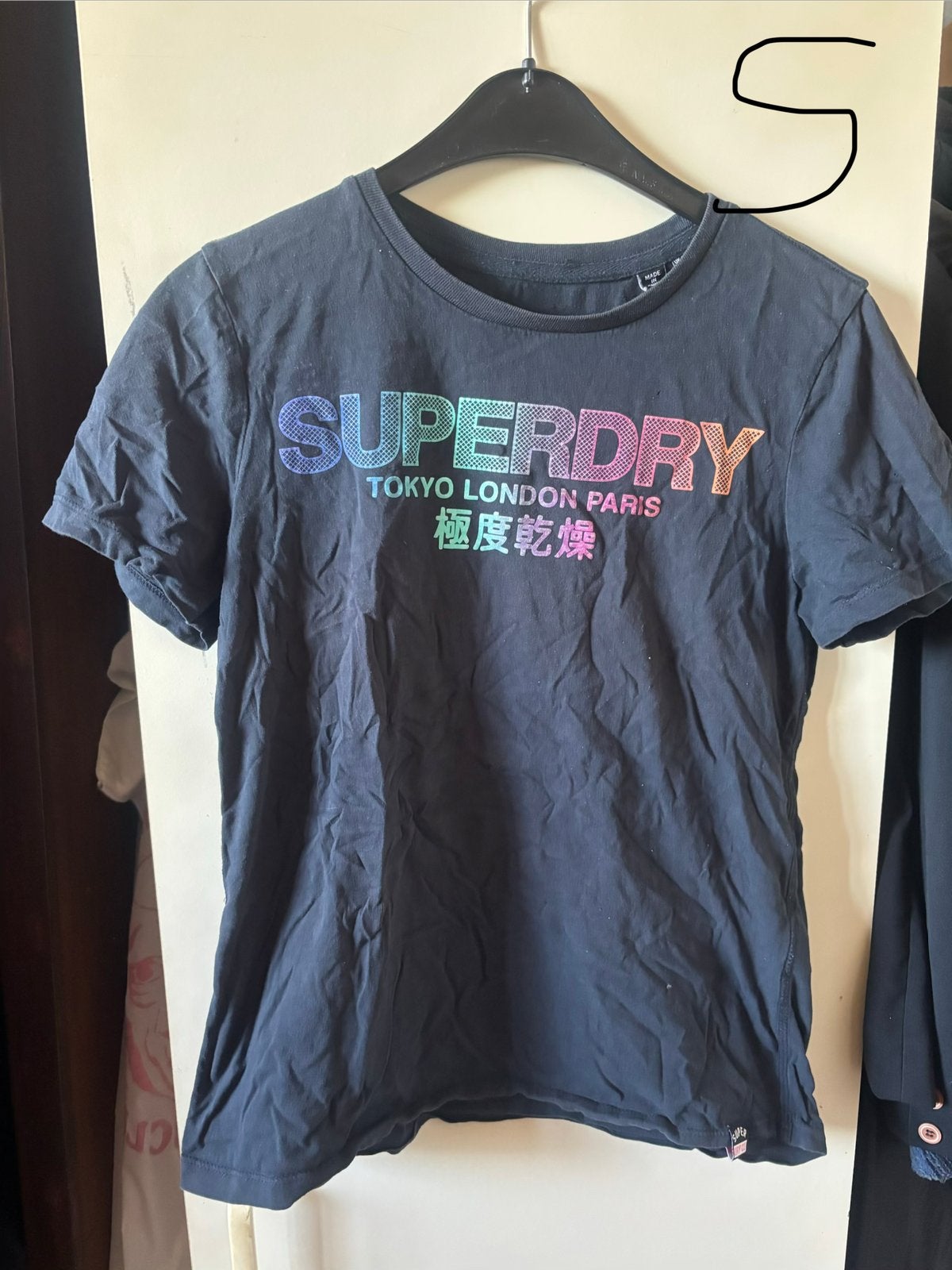 tshirt superdry, Kleding | Dames, Blauw, Ophalen of Verzenden, Zo goed als nieuw, Korte mouw