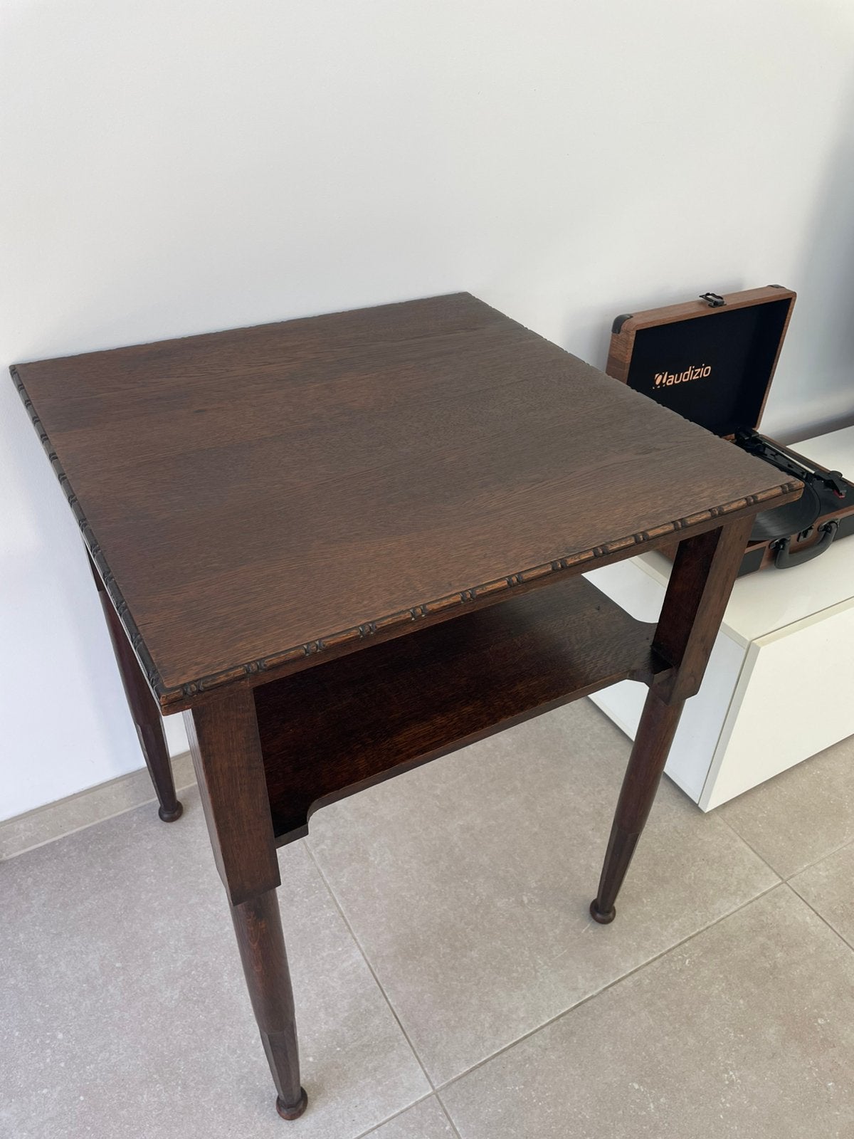 Antieke “bistrotafel”, Ophalen, 50 tot 100 cm, Art deco, Vierkant
