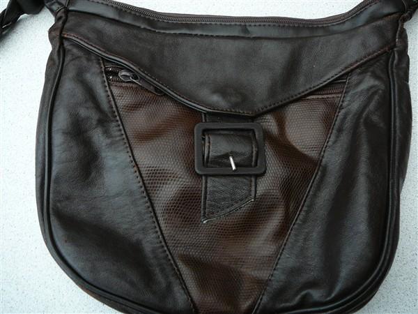 Mooie lederen handtas, Ophalen, Gebruikt, Bruin, Handtas