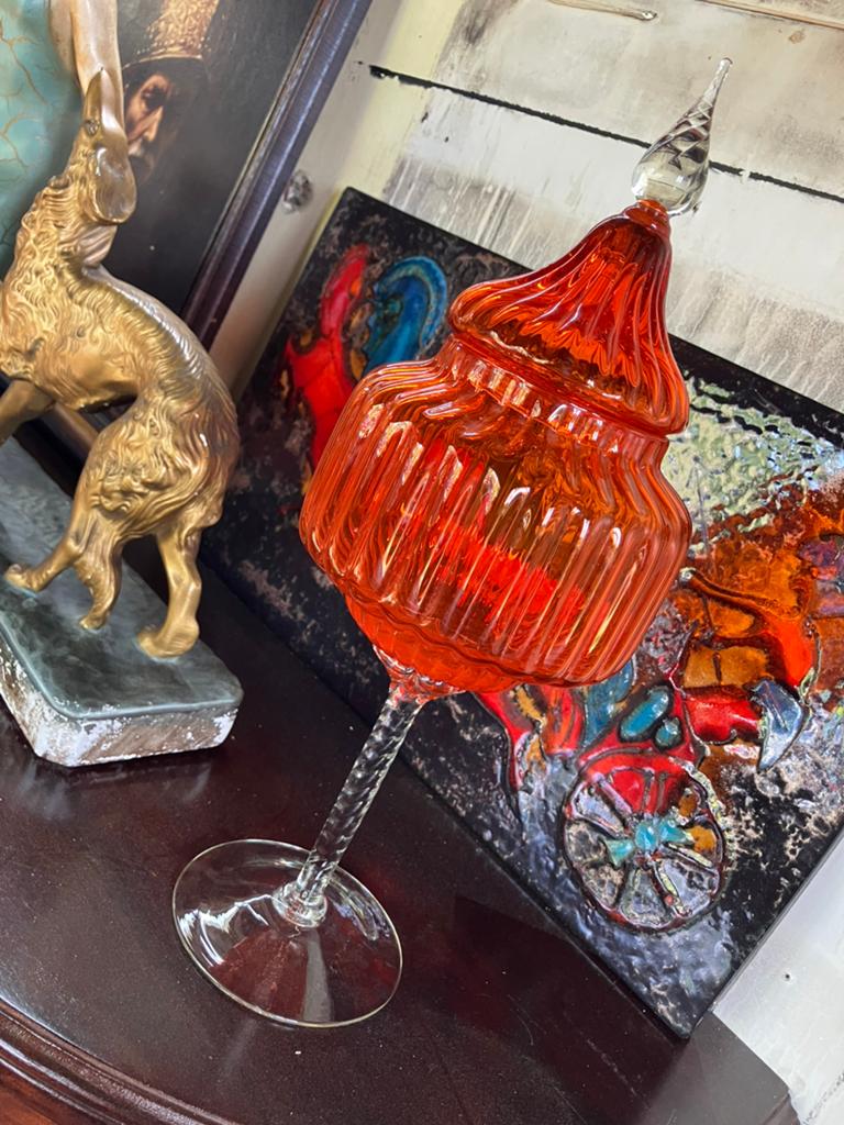 Grote Empoli candy dish of snoepschaal, Antiek en Kunst, Antiek | Glaswerk en Kristal, Ophalen