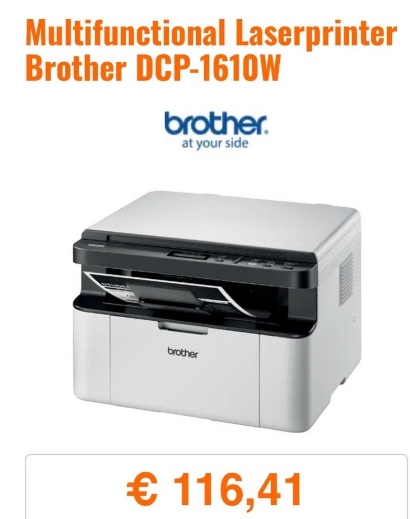 Laserprinter Brother 1610 W, Computers en Software, Ophalen, Printer, Draadloos, Zo goed als nieuw