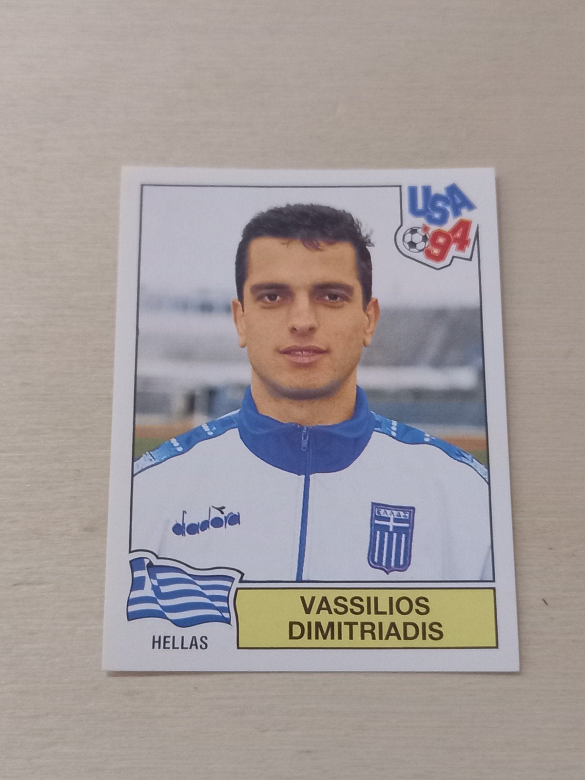 Panini WK 1994 Amerika - nr. 281 - Vassilios Dimitriais, Ophalen of Verzenden, Nieuw, Sticker