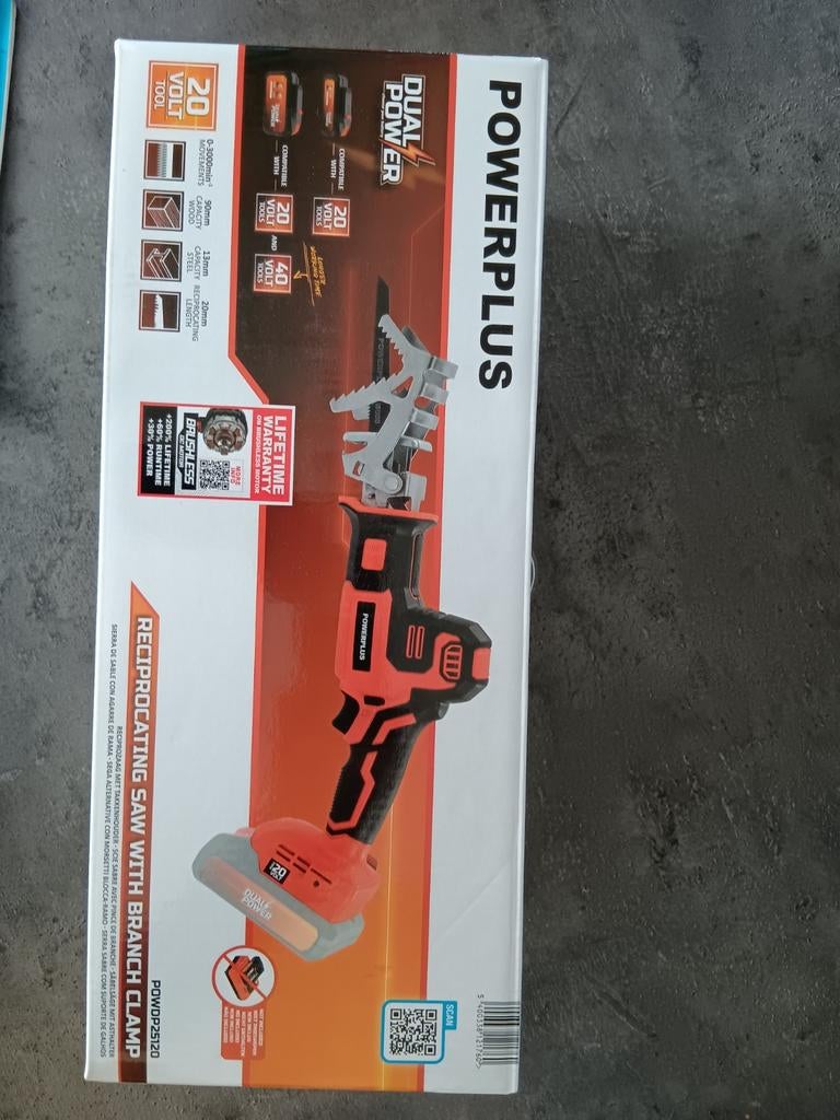 Nieuwe accu reciprozaag POWDP25120, Bricolage & Construction, Neuf, Enlèvement ou Envoi, 70 mm ou plus, Scie sabre