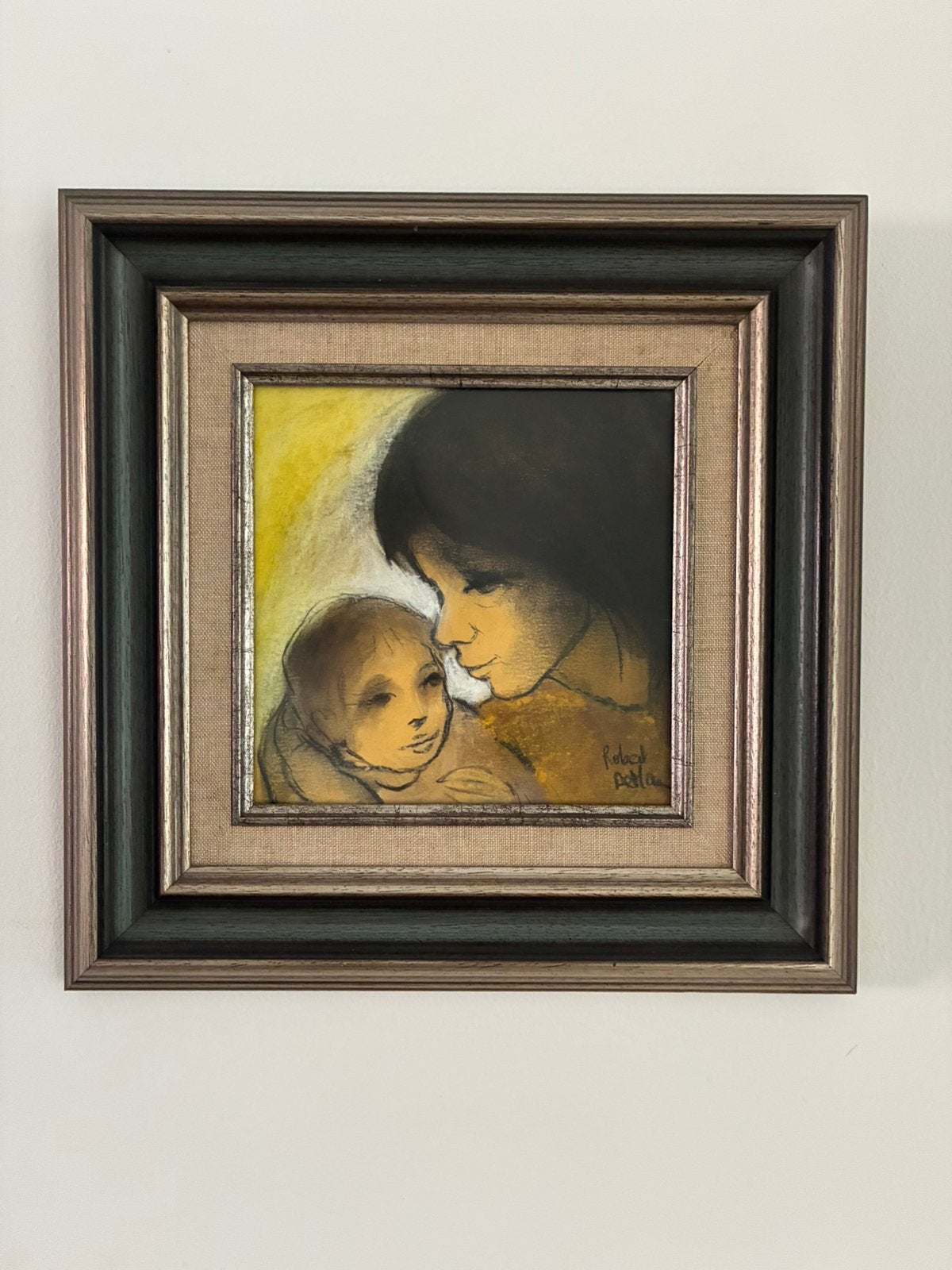Origineel Robert De Man  - Gesigneerd, Sous verre, Enlèvement, Technique mixte, Portrait