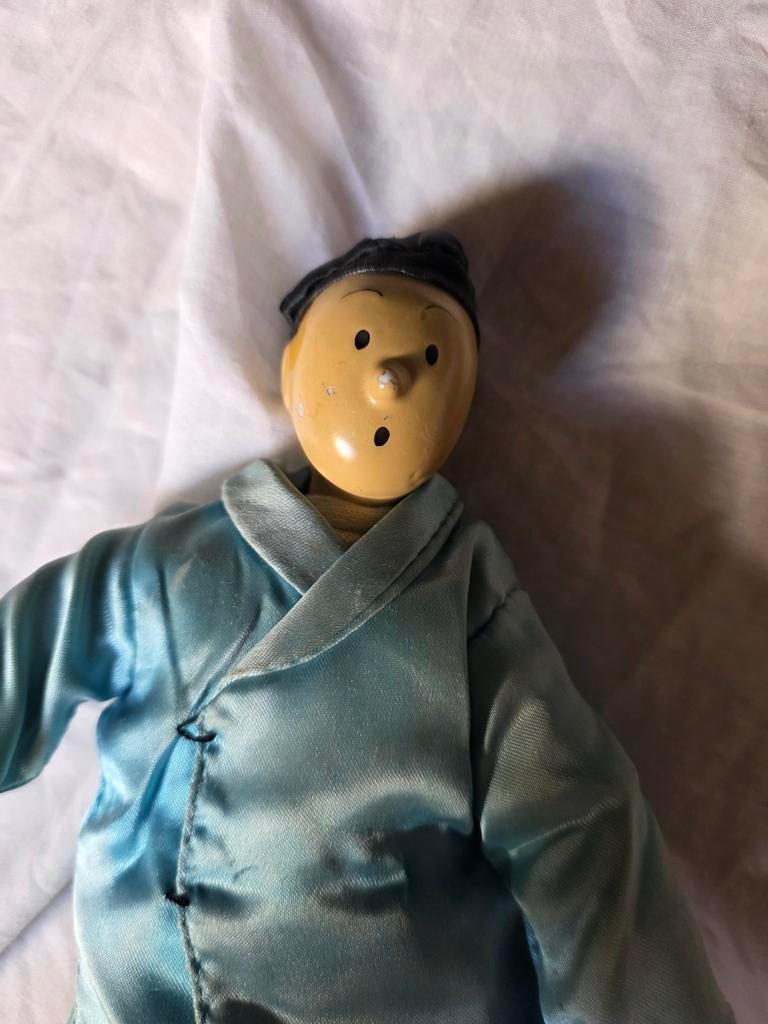 Tintin et le Lotus Bleu  figurine soft avec tête et mains en, Enlèvement ou Envoi, Tintin, Vêtements