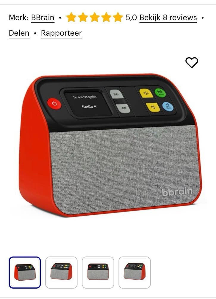 Bbrain music player& digital radio voor senioren, Ophalen of Verzenden, Nieuw, Radio