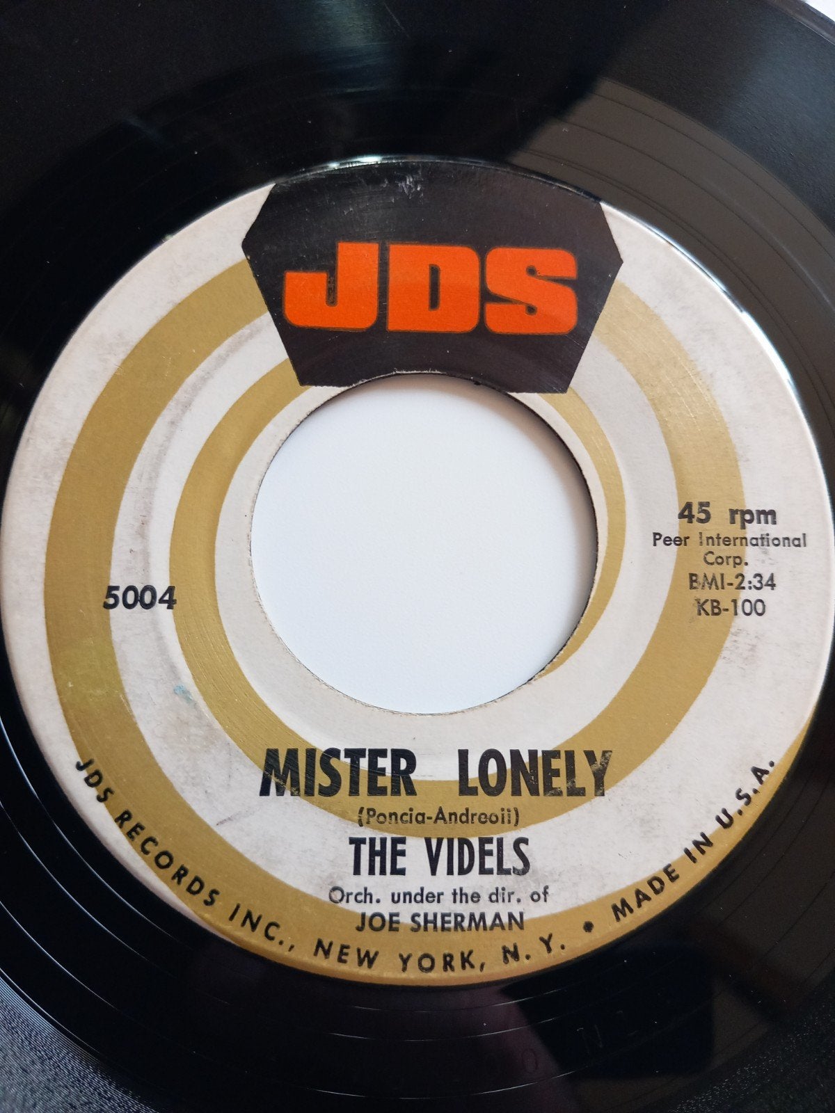 THE VIDELS . MISTER LONELY.  DOOWOP USA 45T, Enlèvement ou Envoi
