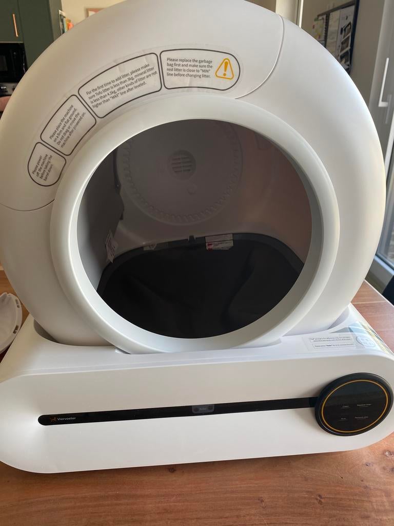 Automatische kattenbak, Dieren en Toebehoren, Ophalen, Zelfreinigend, Zo goed als nieuw, Open