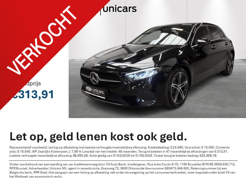 Mercedes-Benz A-Klasse A 180 Business Line, Stof, 4 cilinders, 136 pk, Zwart