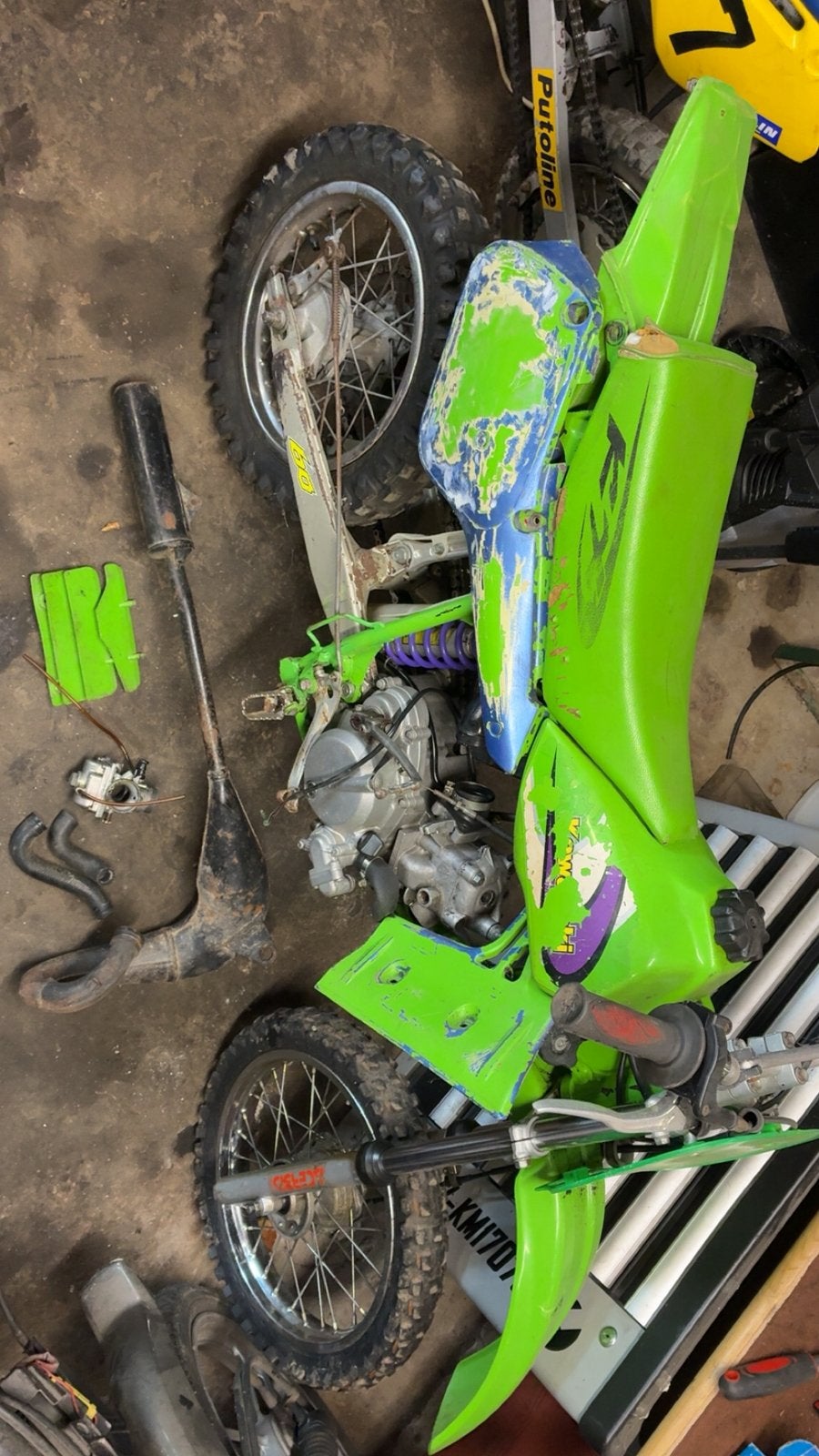 Lot kawasaki kx 60, Enlèvement, Comme neuf
